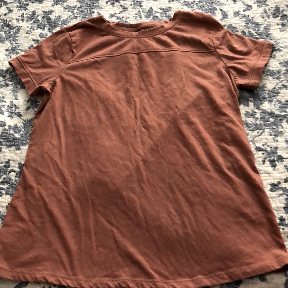 Small Jockey tee shirt. Color coffee with lots of cream